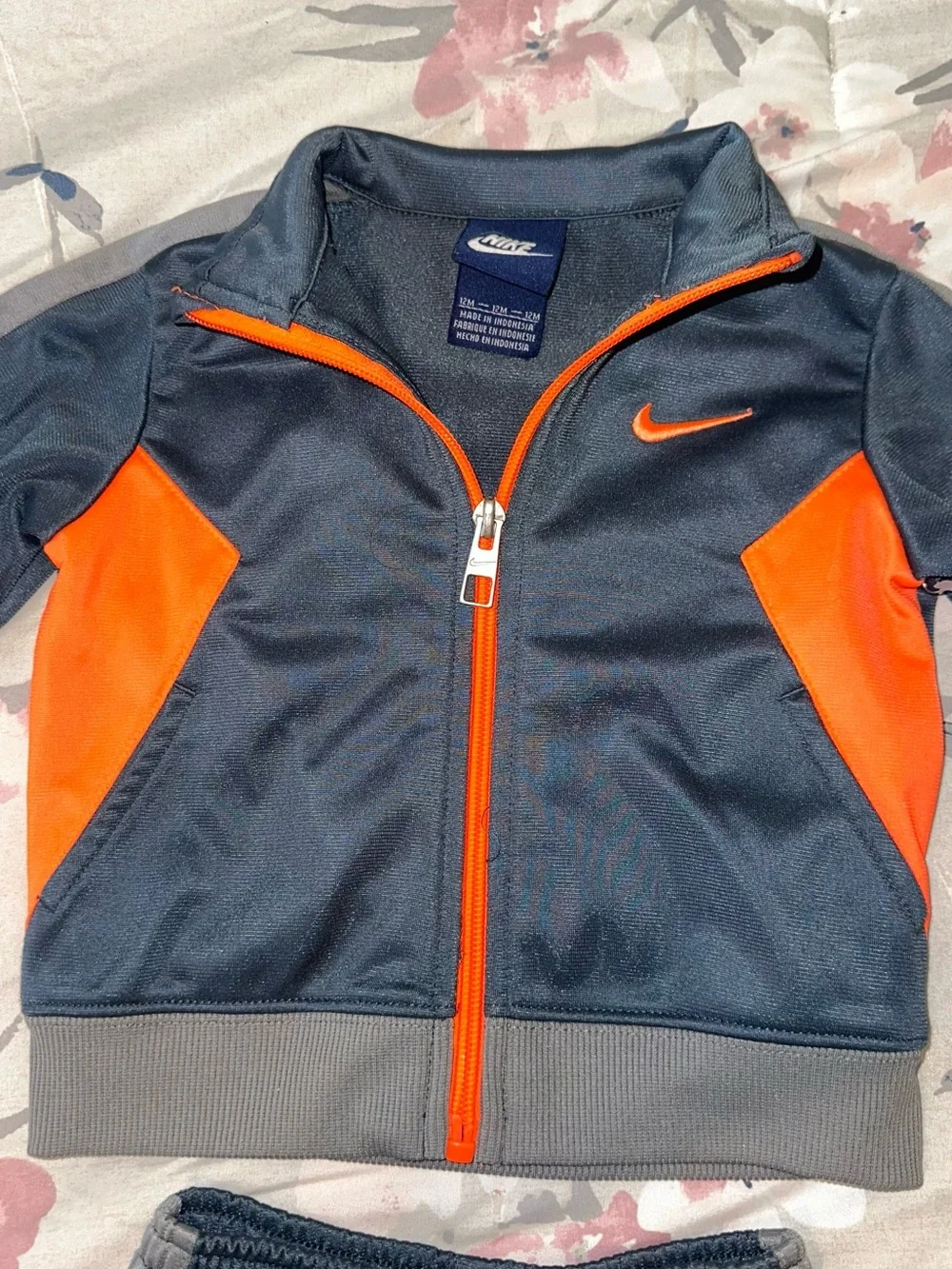 Nike Kids Black & Orange Track Jacket and Pants